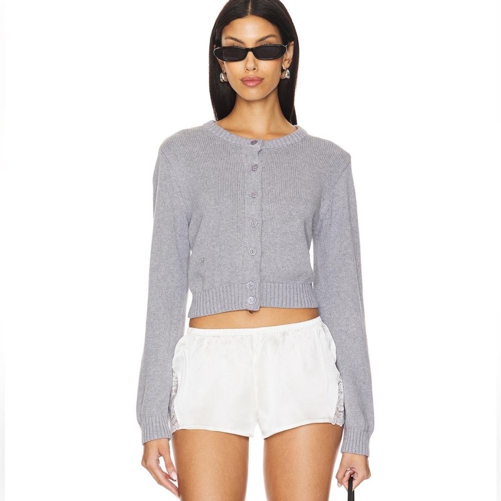 Frankie’s bikinis - Dudley Knit Cardigan in Gray